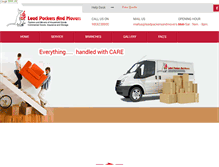 Tablet Screenshot of leadpackersandmovers.com